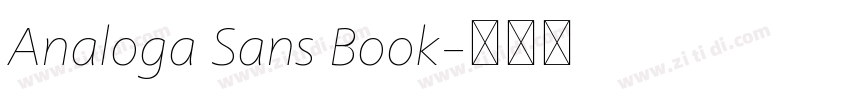 Analoga Sans Book字体转换